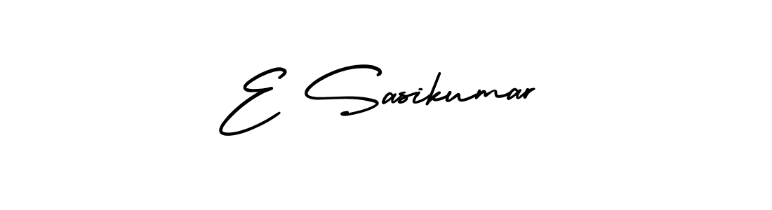 How to make E Sasikumar name signature. Use AmerikaSignatureDemo-Regular style for creating short signs online. This is the latest handwritten sign. E Sasikumar signature style 3 images and pictures png