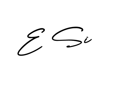 Make a beautiful signature design for name E Si. With this signature (AmerikaSignatureDemo-Regular) style, you can create a handwritten signature for free. E Si signature style 3 images and pictures png