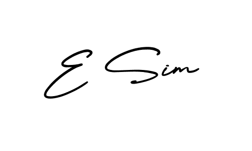 Similarly AmerikaSignatureDemo-Regular is the best handwritten signature design. Signature creator online .You can use it as an online autograph creator for name E Sim. E Sim signature style 3 images and pictures png