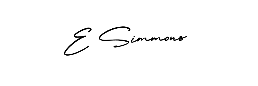 How to make E Simmons signature? AmerikaSignatureDemo-Regular is a professional autograph style. Create handwritten signature for E Simmons name. E Simmons signature style 3 images and pictures png