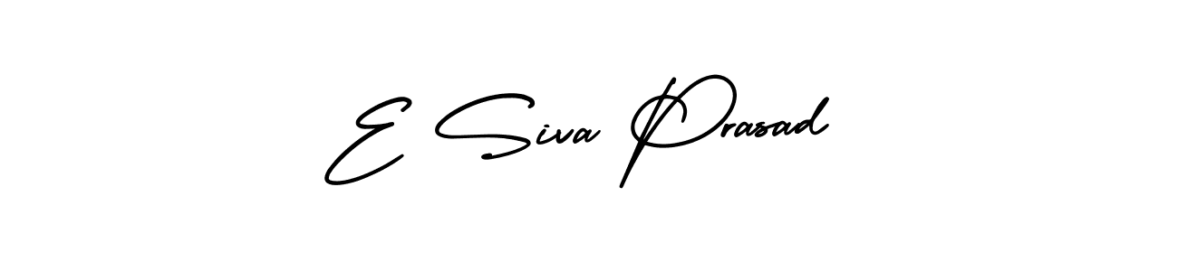 How to make E Siva Prasad name signature. Use AmerikaSignatureDemo-Regular style for creating short signs online. This is the latest handwritten sign. E Siva Prasad signature style 3 images and pictures png