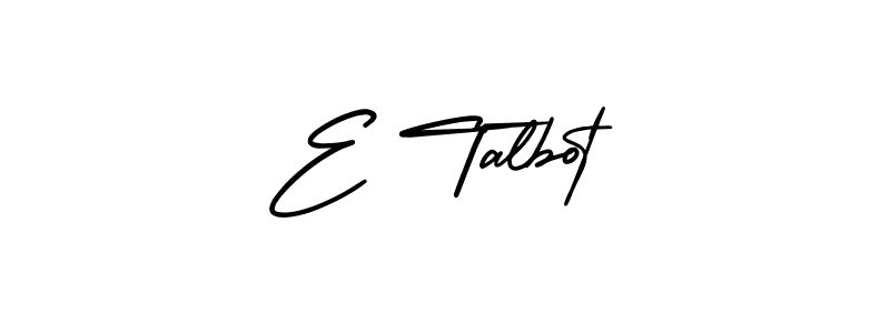 AmerikaSignatureDemo-Regular is a professional signature style that is perfect for those who want to add a touch of class to their signature. It is also a great choice for those who want to make their signature more unique. Get E Talbot name to fancy signature for free. E Talbot signature style 3 images and pictures png