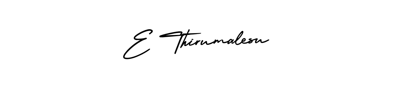 Design your own signature with our free online signature maker. With this signature software, you can create a handwritten (AmerikaSignatureDemo-Regular) signature for name E Thirumalesu. E Thirumalesu signature style 3 images and pictures png