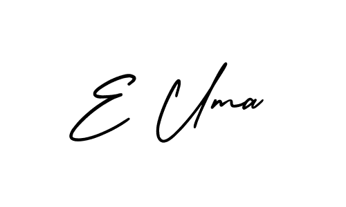 This is the best signature style for the E Uma name. Also you like these signature font (AmerikaSignatureDemo-Regular). Mix name signature. E Uma signature style 3 images and pictures png