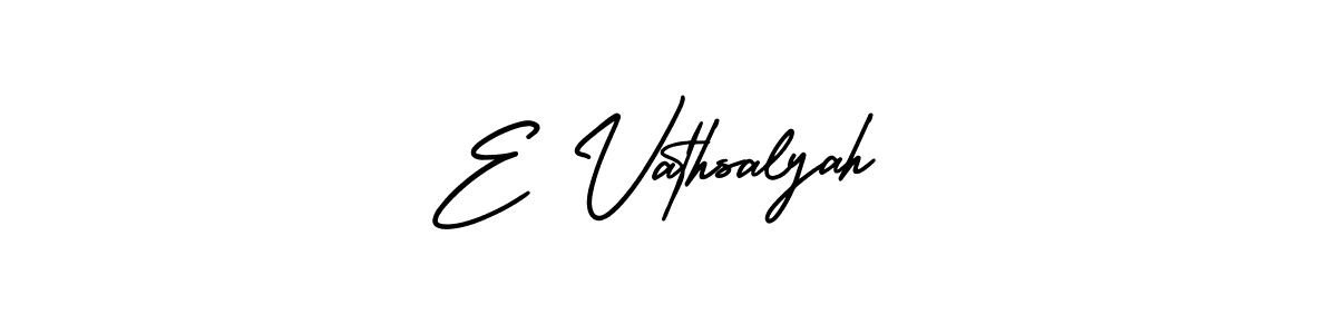 Use a signature maker to create a handwritten signature online. With this signature software, you can design (AmerikaSignatureDemo-Regular) your own signature for name E Vathsalyah. E Vathsalyah signature style 3 images and pictures png