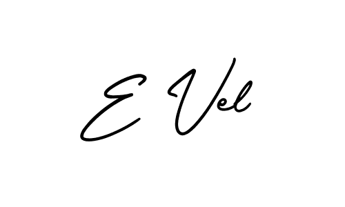 Best and Professional Signature Style for E Vel. AmerikaSignatureDemo-Regular Best Signature Style Collection. E Vel signature style 3 images and pictures png