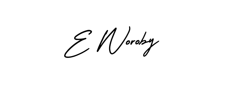 Best and Professional Signature Style for E Woroby. AmerikaSignatureDemo-Regular Best Signature Style Collection. E Woroby signature style 3 images and pictures png