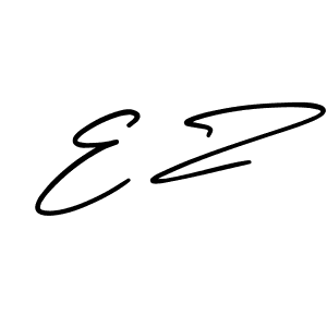 Create a beautiful signature design for name E Z. With this signature (AmerikaSignatureDemo-Regular) fonts, you can make a handwritten signature for free. E Z signature style 3 images and pictures png