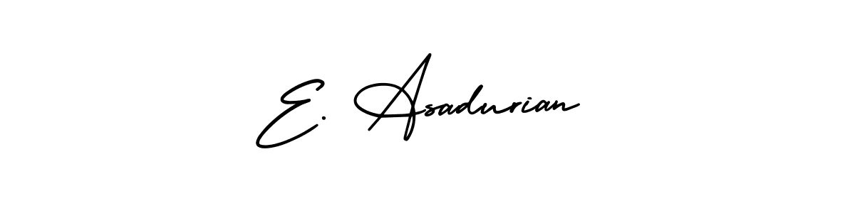 How to make E. Asadurian signature? AmerikaSignatureDemo-Regular is a professional autograph style. Create handwritten signature for E. Asadurian name. E. Asadurian signature style 3 images and pictures png