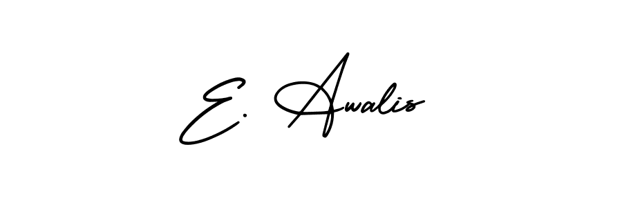 Check out images of Autograph of E. Awalis name. Actor E. Awalis Signature Style. AmerikaSignatureDemo-Regular is a professional sign style online. E. Awalis signature style 3 images and pictures png