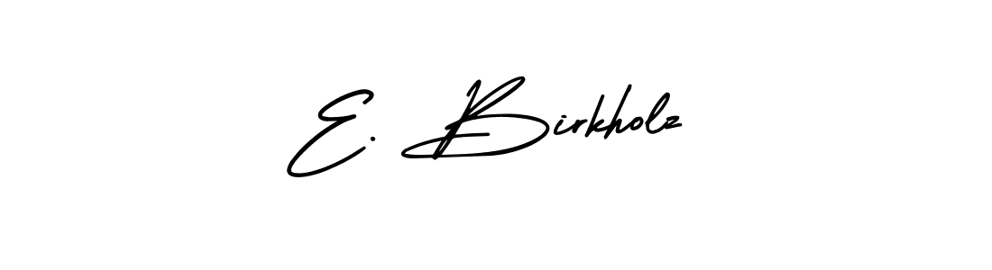 E. Birkholz stylish signature style. Best Handwritten Sign (AmerikaSignatureDemo-Regular) for my name. Handwritten Signature Collection Ideas for my name E. Birkholz. E. Birkholz signature style 3 images and pictures png