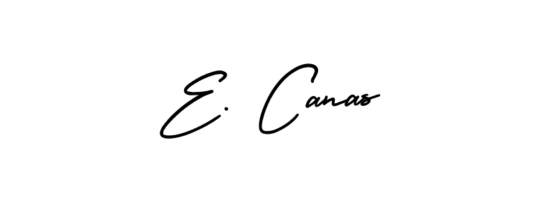 This is the best signature style for the E. Canas name. Also you like these signature font (AmerikaSignatureDemo-Regular). Mix name signature. E. Canas signature style 3 images and pictures png