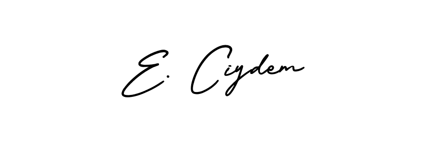 Similarly AmerikaSignatureDemo-Regular is the best handwritten signature design. Signature creator online .You can use it as an online autograph creator for name E. Ciydem. E. Ciydem signature style 3 images and pictures png