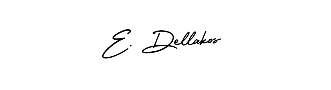 This is the best signature style for the E. Dellakos name. Also you like these signature font (AmerikaSignatureDemo-Regular). Mix name signature. E. Dellakos signature style 3 images and pictures png