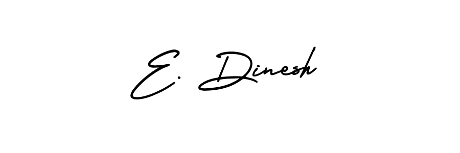 This is the best signature style for the E. Dinesh name. Also you like these signature font (AmerikaSignatureDemo-Regular). Mix name signature. E. Dinesh signature style 3 images and pictures png