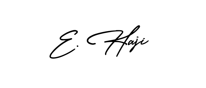 How to Draw E. Haji signature style? AmerikaSignatureDemo-Regular is a latest design signature styles for name E. Haji. E. Haji signature style 3 images and pictures png