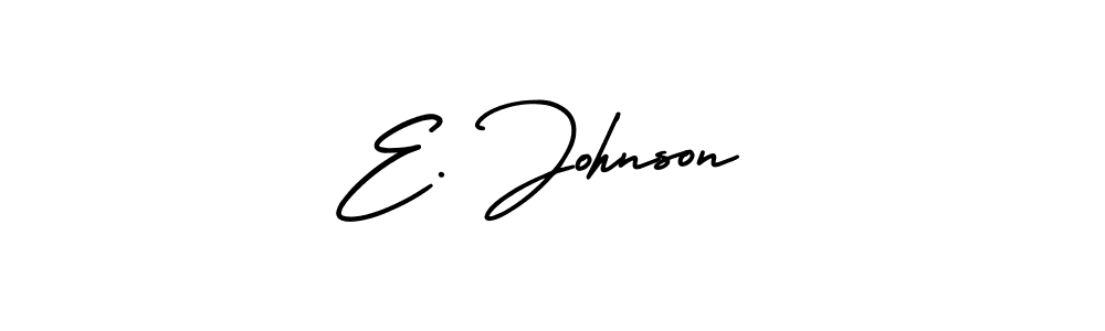 Make a beautiful signature design for name E. Johnson. With this signature (AmerikaSignatureDemo-Regular) style, you can create a handwritten signature for free. E. Johnson signature style 3 images and pictures png