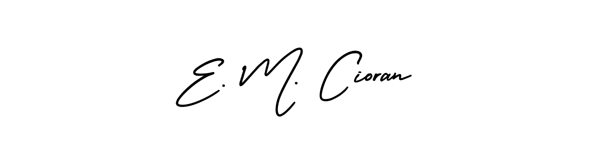 How to make E. M. Cioran signature? AmerikaSignatureDemo-Regular is a professional autograph style. Create handwritten signature for E. M. Cioran name. E. M. Cioran signature style 3 images and pictures png