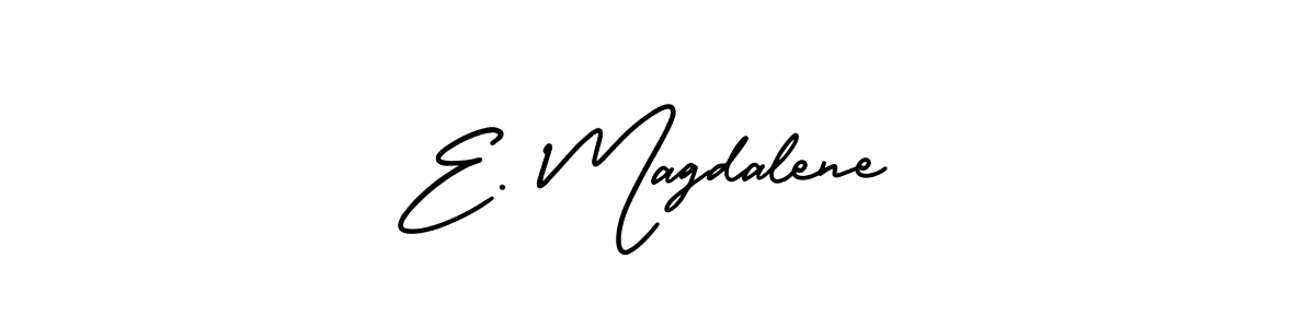 It looks lik you need a new signature style for name E. Magdalene. Design unique handwritten (AmerikaSignatureDemo-Regular) signature with our free signature maker in just a few clicks. E. Magdalene signature style 3 images and pictures png