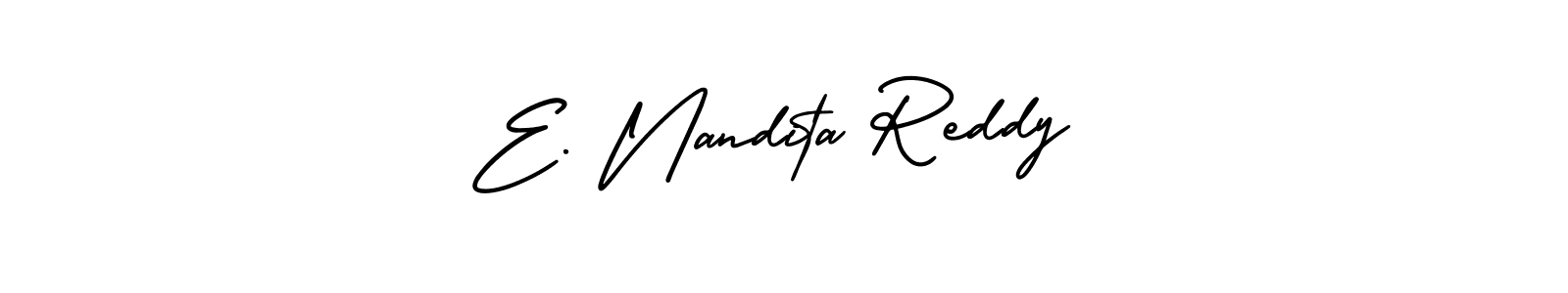 if you are searching for the best signature style for your name E. Nandita Reddy. so please give up your signature search. here we have designed multiple signature styles  using AmerikaSignatureDemo-Regular. E. Nandita Reddy signature style 3 images and pictures png