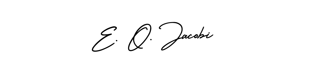 This is the best signature style for the E. O. Jacobi name. Also you like these signature font (AmerikaSignatureDemo-Regular). Mix name signature. E. O. Jacobi signature style 3 images and pictures png