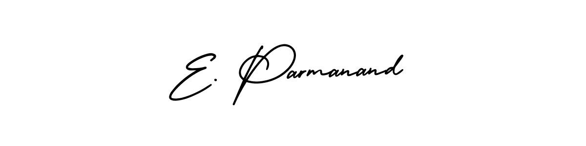 How to Draw E. Parmanand signature style? AmerikaSignatureDemo-Regular is a latest design signature styles for name E. Parmanand. E. Parmanand signature style 3 images and pictures png