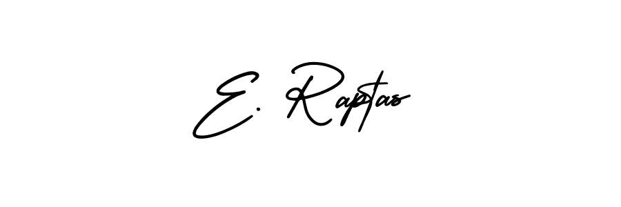 Use a signature maker to create a handwritten signature online. With this signature software, you can design (AmerikaSignatureDemo-Regular) your own signature for name E. Raptas. E. Raptas signature style 3 images and pictures png