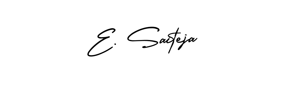 Create a beautiful signature design for name E. Saiteja. With this signature (AmerikaSignatureDemo-Regular) fonts, you can make a handwritten signature for free. E. Saiteja signature style 3 images and pictures png