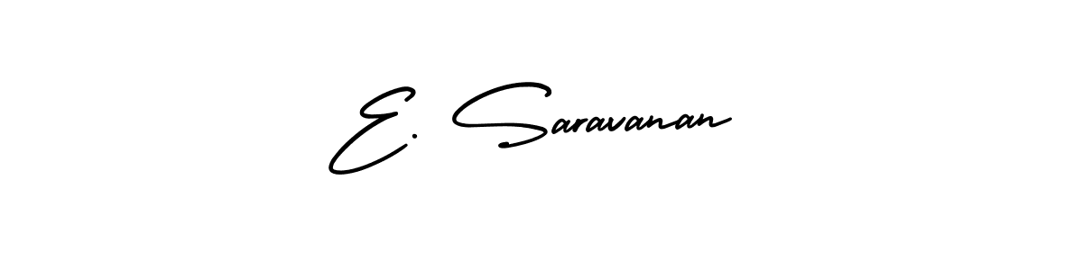 Also You can easily find your signature by using the search form. We will create E. Saravanan name handwritten signature images for you free of cost using AmerikaSignatureDemo-Regular sign style. E. Saravanan signature style 3 images and pictures png