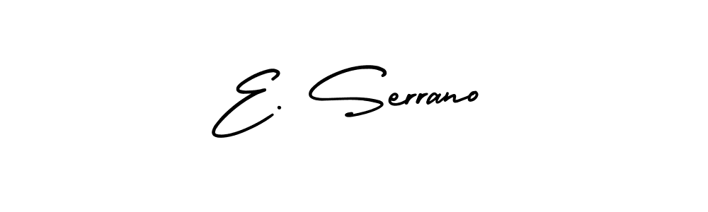 Make a beautiful signature design for name E. Serrano. With this signature (AmerikaSignatureDemo-Regular) style, you can create a handwritten signature for free. E. Serrano signature style 3 images and pictures png