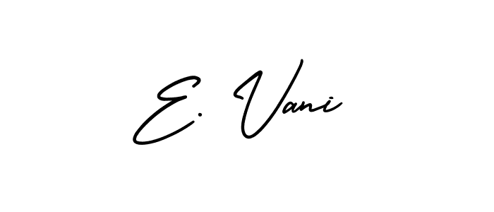 Similarly AmerikaSignatureDemo-Regular is the best handwritten signature design. Signature creator online .You can use it as an online autograph creator for name E. Vani. E. Vani signature style 3 images and pictures png