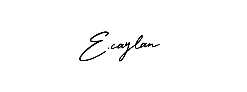 Best and Professional Signature Style for E.caylan. AmerikaSignatureDemo-Regular Best Signature Style Collection. E.caylan signature style 3 images and pictures png