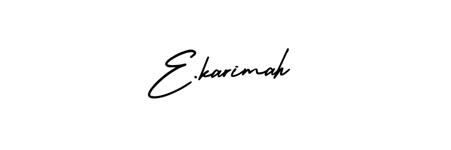 This is the best signature style for the E.karimah name. Also you like these signature font (AmerikaSignatureDemo-Regular). Mix name signature. E.karimah signature style 3 images and pictures png