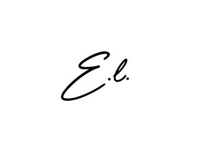 if you are searching for the best signature style for your name E.l.. so please give up your signature search. here we have designed multiple signature styles  using AmerikaSignatureDemo-Regular. E.l. signature style 3 images and pictures png