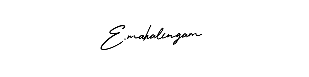 You should practise on your own different ways (AmerikaSignatureDemo-Regular) to write your name (E.mahalingam) in signature. don't let someone else do it for you. E.mahalingam signature style 3 images and pictures png