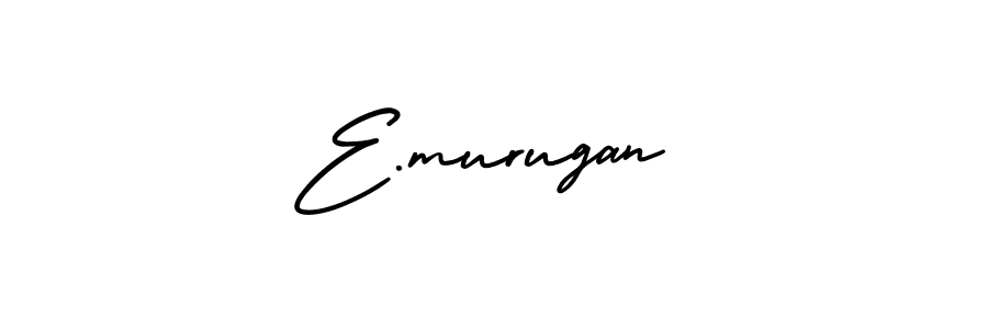 Use a signature maker to create a handwritten signature online. With this signature software, you can design (AmerikaSignatureDemo-Regular) your own signature for name E.murugan. E.murugan signature style 3 images and pictures png