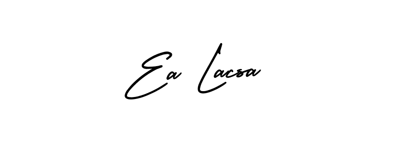 Design your own signature with our free online signature maker. With this signature software, you can create a handwritten (AmerikaSignatureDemo-Regular) signature for name Ea Lacsa. Ea Lacsa signature style 3 images and pictures png