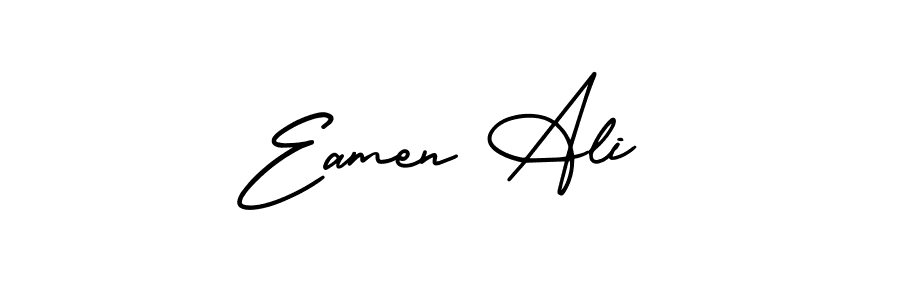 How to make Eamen Ali signature? AmerikaSignatureDemo-Regular is a professional autograph style. Create handwritten signature for Eamen Ali name. Eamen Ali signature style 3 images and pictures png