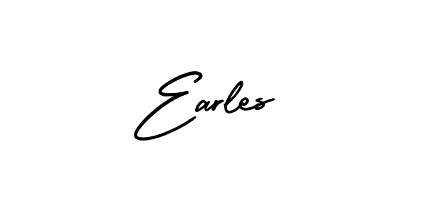 The best way (AmerikaSignatureDemo-Regular) to make a short signature is to pick only two or three words in your name. The name Earles include a total of six letters. For converting this name. Earles signature style 3 images and pictures png