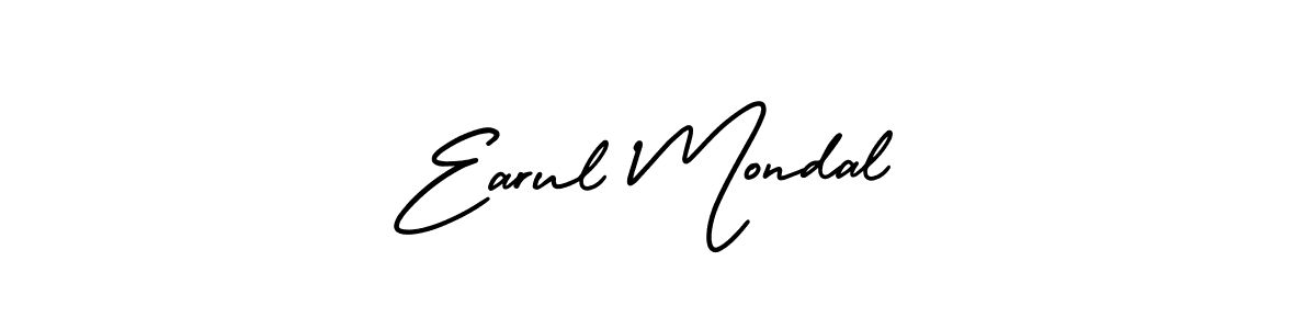 AmerikaSignatureDemo-Regular is a professional signature style that is perfect for those who want to add a touch of class to their signature. It is also a great choice for those who want to make their signature more unique. Get Earul Mondal name to fancy signature for free. Earul Mondal signature style 3 images and pictures png