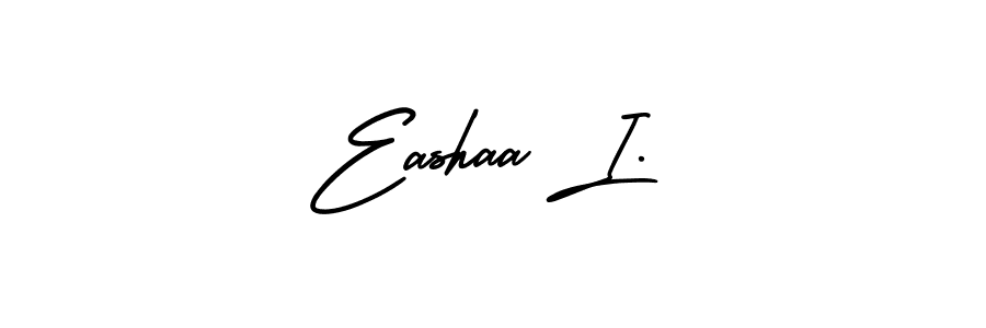 Also we have Eashaa I. name is the best signature style. Create professional handwritten signature collection using AmerikaSignatureDemo-Regular autograph style. Eashaa I. signature style 3 images and pictures png