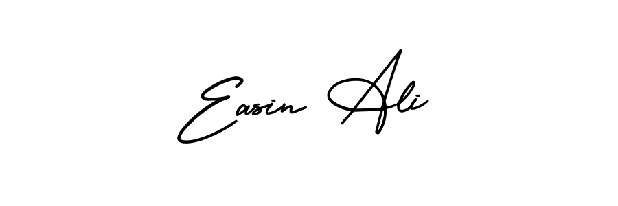 Similarly AmerikaSignatureDemo-Regular is the best handwritten signature design. Signature creator online .You can use it as an online autograph creator for name Easin Ali. Easin Ali signature style 3 images and pictures png