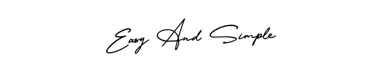 You should practise on your own different ways (AmerikaSignatureDemo-Regular) to write your name (Easy And Simple) in signature. don't let someone else do it for you. Easy And Simple signature style 3 images and pictures png