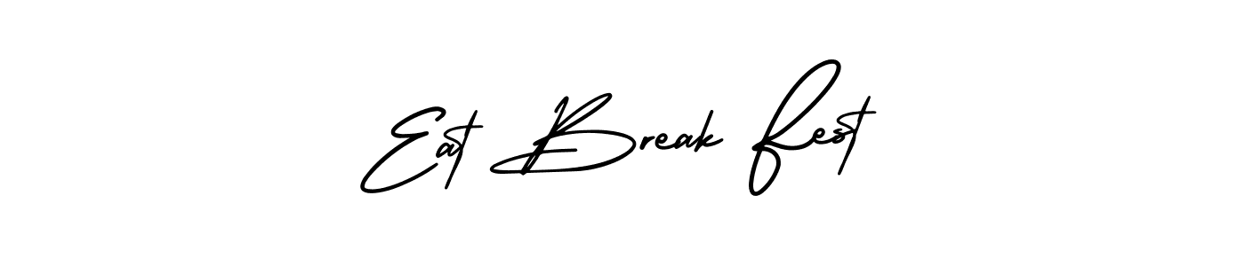 Use a signature maker to create a handwritten signature online. With this signature software, you can design (AmerikaSignatureDemo-Regular) your own signature for name Eat Break Fest. Eat Break Fest signature style 3 images and pictures png