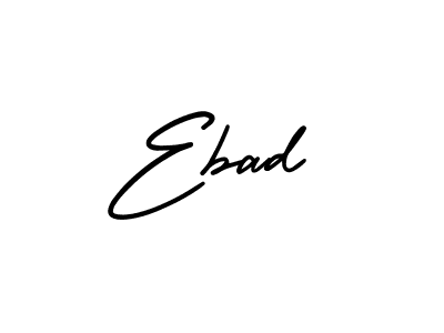 Make a beautiful signature design for name Ebad. Use this online signature maker to create a handwritten signature for free. Ebad signature style 3 images and pictures png