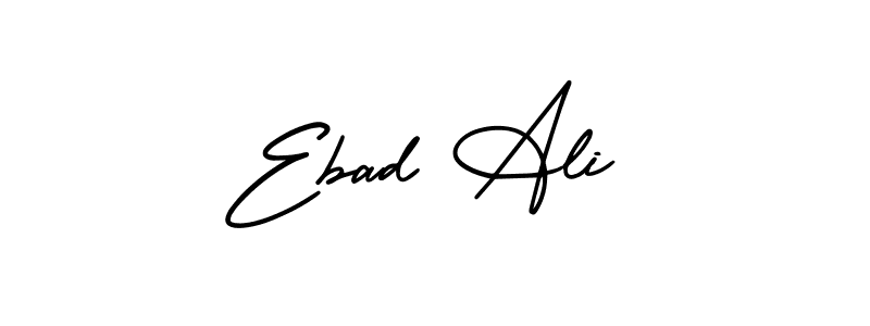 Ebad Ali stylish signature style. Best Handwritten Sign (AmerikaSignatureDemo-Regular) for my name. Handwritten Signature Collection Ideas for my name Ebad Ali. Ebad Ali signature style 3 images and pictures png