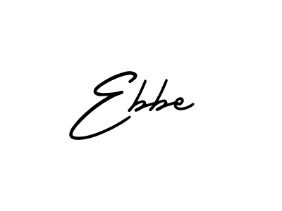 You should practise on your own different ways (AmerikaSignatureDemo-Regular) to write your name (Ebbe) in signature. don't let someone else do it for you. Ebbe signature style 3 images and pictures png