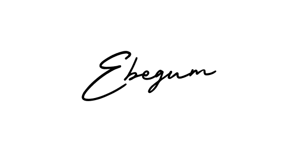 Use a signature maker to create a handwritten signature online. With this signature software, you can design (AmerikaSignatureDemo-Regular) your own signature for name Ebegum. Ebegum signature style 3 images and pictures png