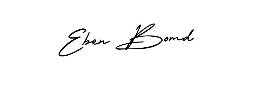 Make a short Eben Bomd signature style. Manage your documents anywhere anytime using AmerikaSignatureDemo-Regular. Create and add eSignatures, submit forms, share and send files easily. Eben Bomd signature style 3 images and pictures png