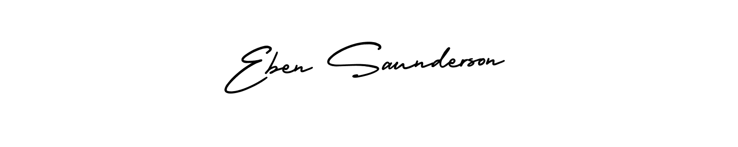 Create a beautiful signature design for name Eben Saunderson. With this signature (AmerikaSignatureDemo-Regular) fonts, you can make a handwritten signature for free. Eben Saunderson signature style 3 images and pictures png